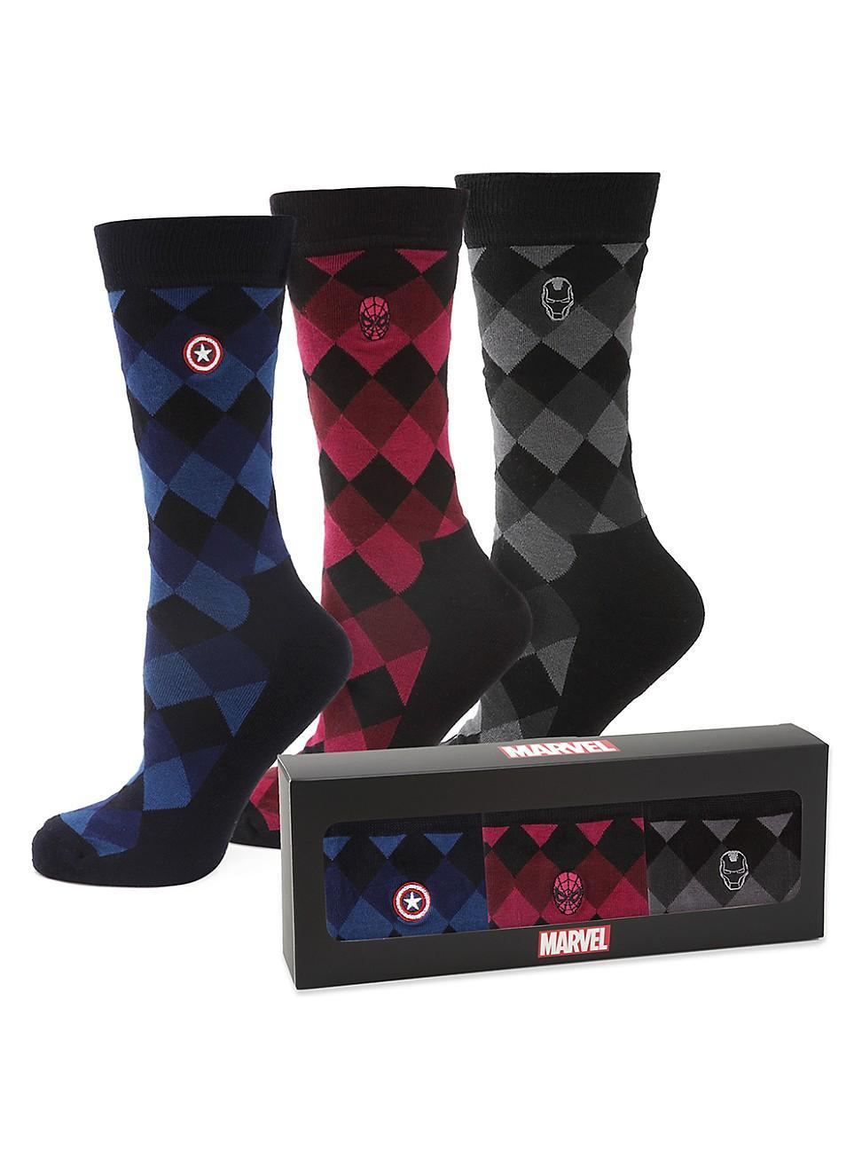 Marvel Argyle Socks 3 Pack Gift Set Product Image