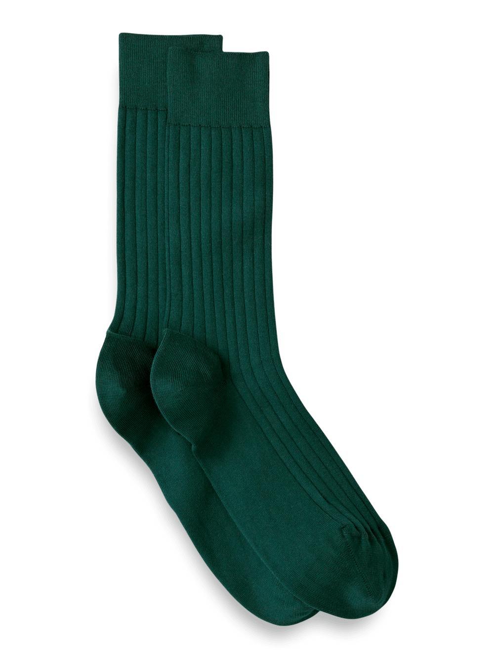 Solid Cotton Blend Sock - Green/blue Product Image