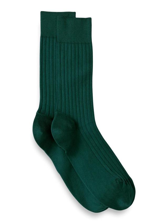 Solid Cotton Blend Sock - Green/blue Product Image