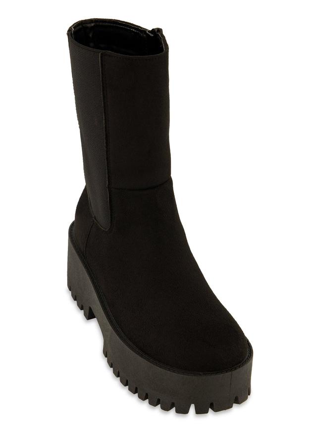 Womens Lug Sole Platform Booties Product Image