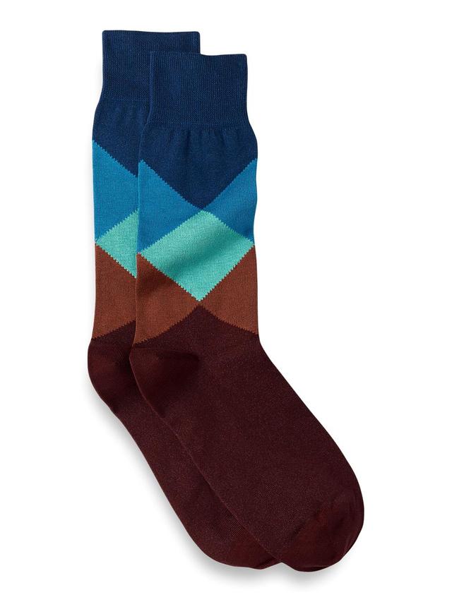 Argyle Cotton Blend Sock - Multi Product Image