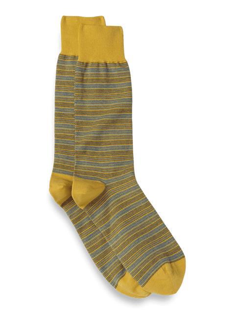 Stripe Cotton Blend Socks - Yellow Multi Product Image