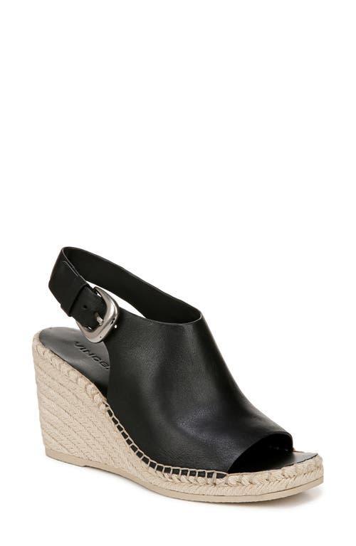 Gabriela Leather Wedge Slingback Espadrilles Product Image