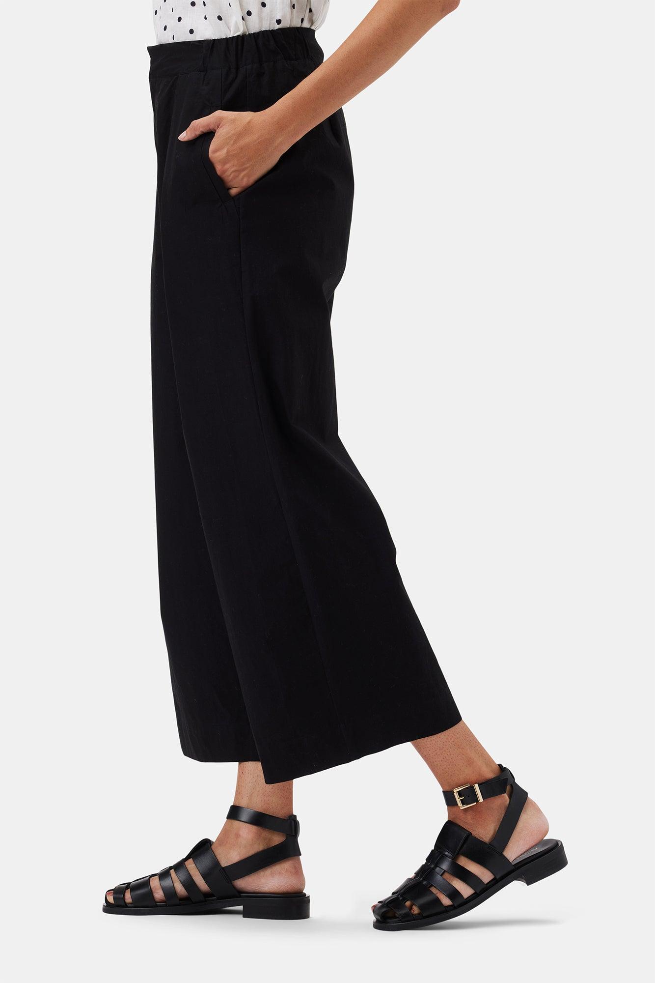 Sammy Organic Cotton Poplin Pant - Black Product Image