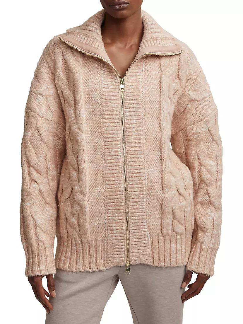 Aida Jumbo Cable-Knit Jacket Product Image