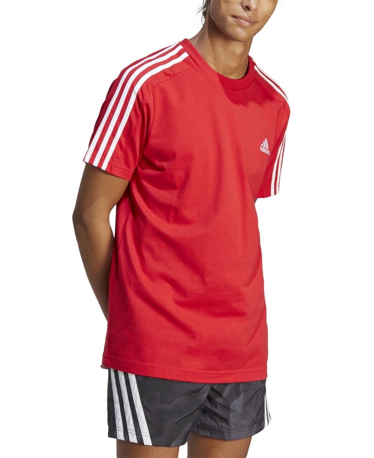 Mens adidas Sportswear Essentials 3-Stripes Tee Better Red Product Image