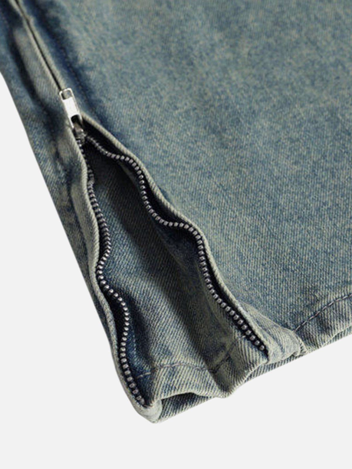 Aelfric Eden Zip Up Foot Mouth Jeans Product Image