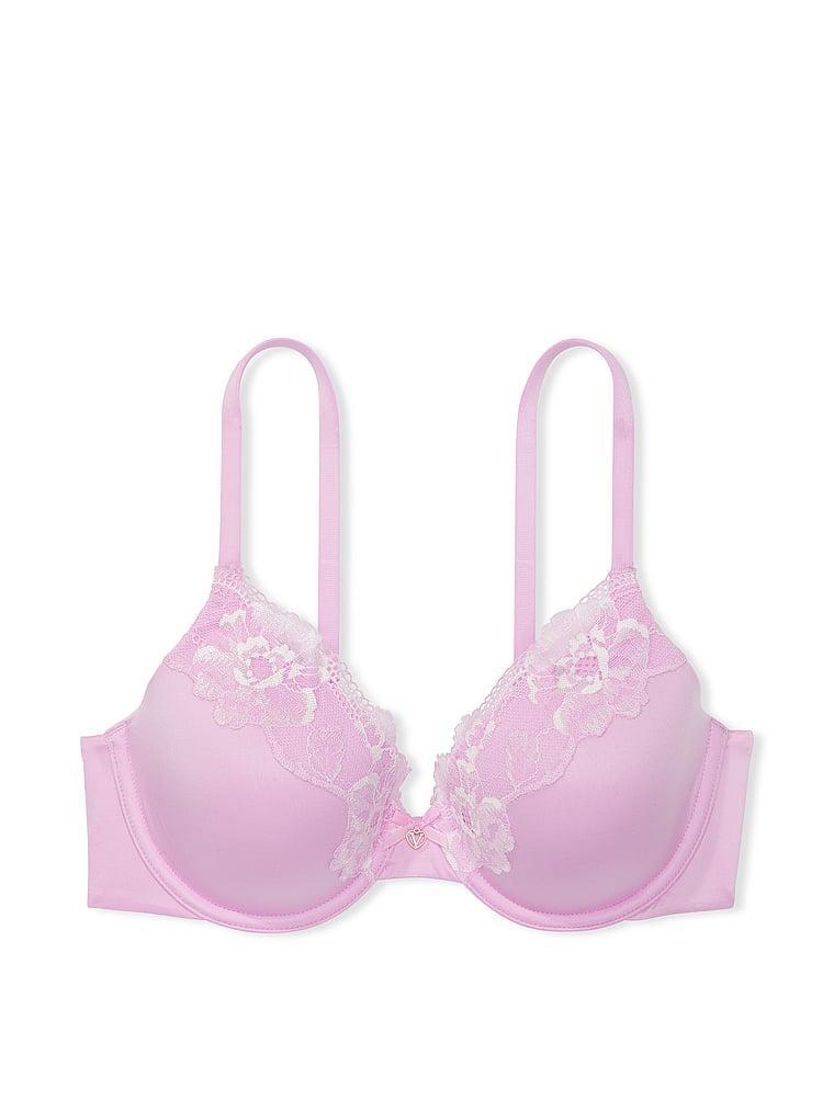 Lightly Lined Full-Coverage Lace-Trim Bra Product Image