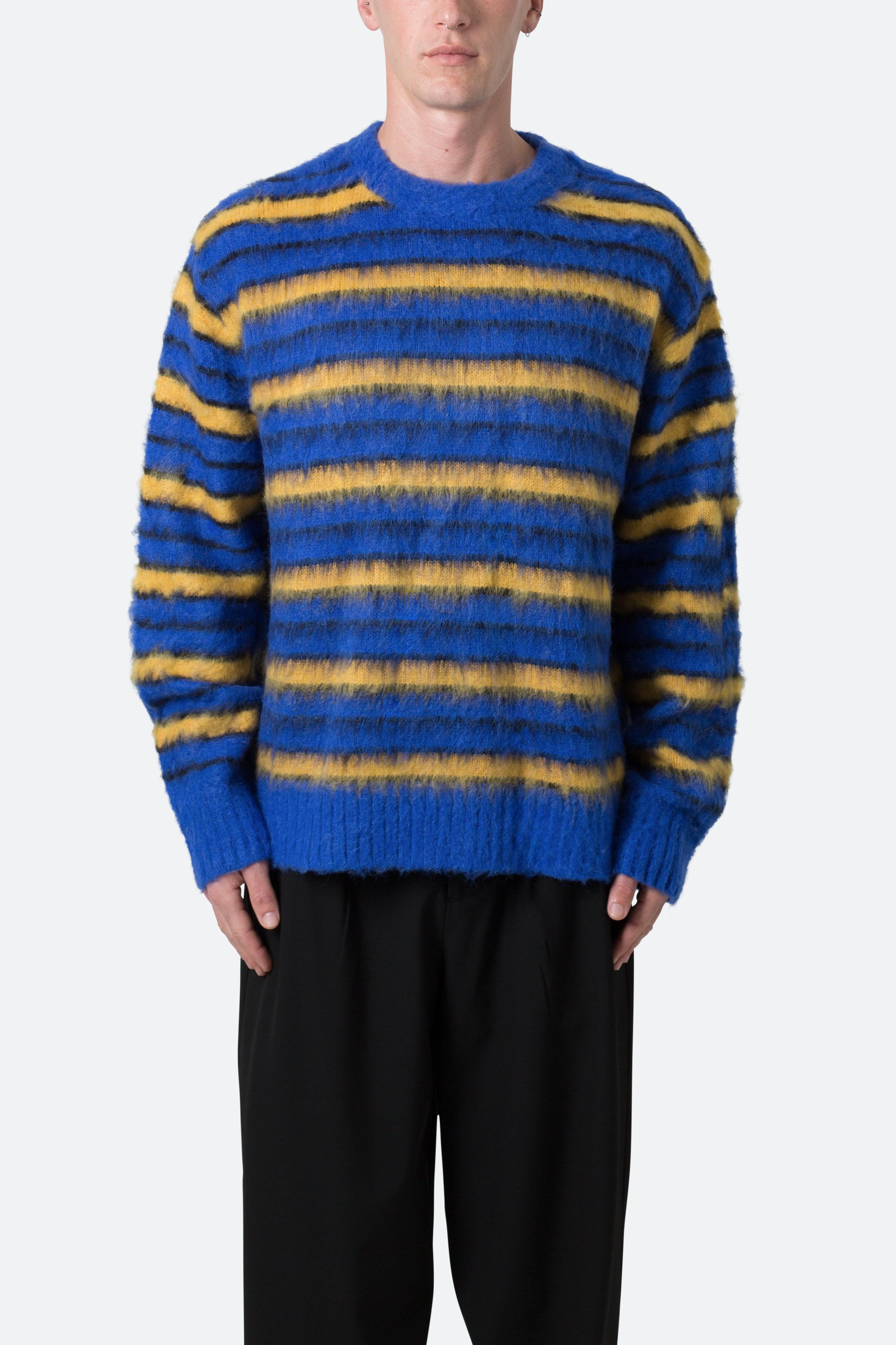 Striped Mohair Sweater - Blue Product Image