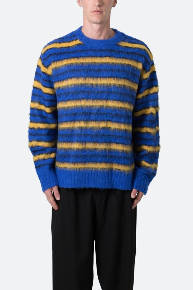 Striped Mohair Sweater - Blue Product Image