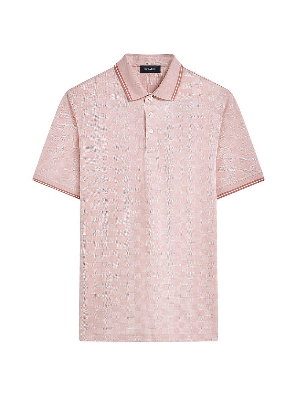 Bugatchi Checkerboard Pattern Piqu Polo Product Image