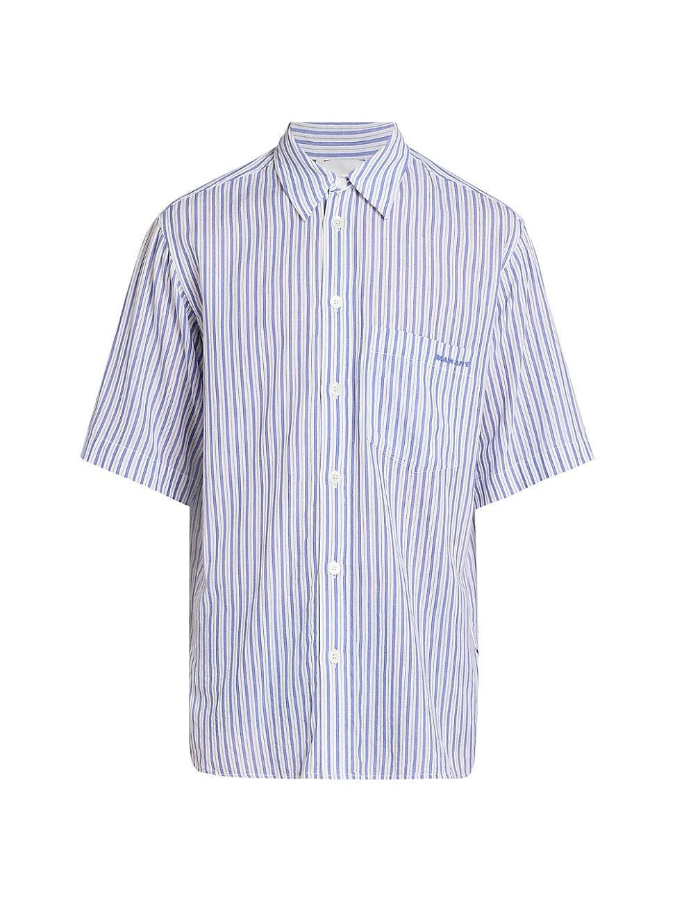 Mens Labilio Striped Button-Front Shirt Product Image