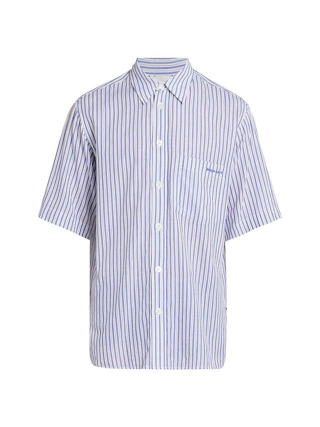 Mens Labilio Striped Button-Front Shirt Product Image