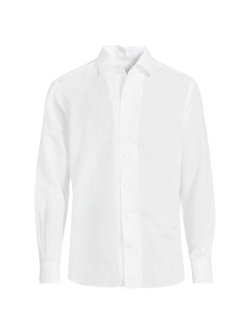 Mens Linen & Cotton-Blend Button-Front Shirt Product Image