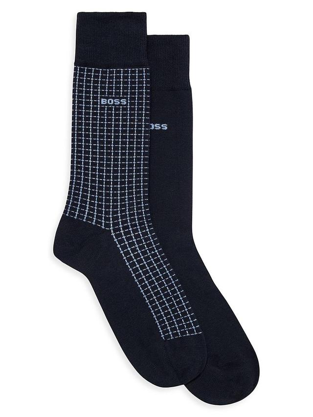 Mens Two-Pack of Socks in a Cotton Blend Product Image