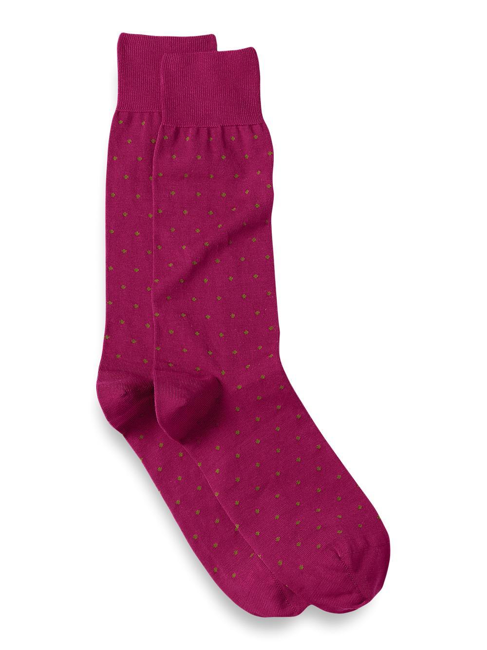 Dot Cotton Blend Sock - Berry Multi Product Image