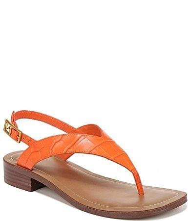 Sarto by Franco Sarto Iris Crocodile Print Leather Thong Sandals Product Image