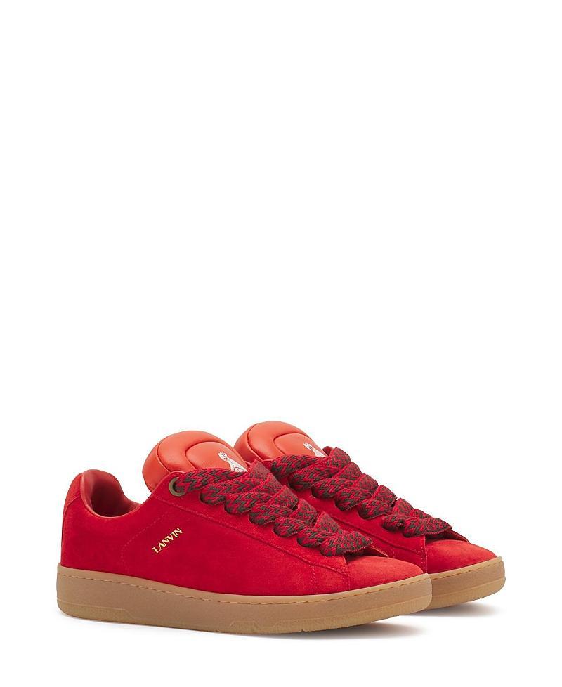 Lanvin X Future Womens Hyper Curb Sneakers In Leather And Suede Product Image