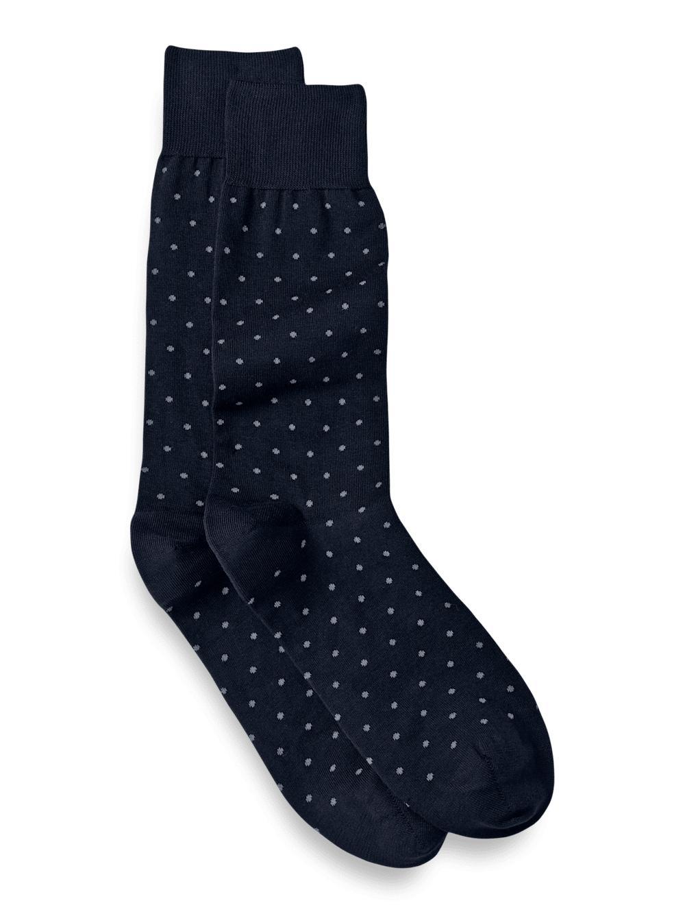 Dot Cotton Blend Sock - Navy Multi Product Image