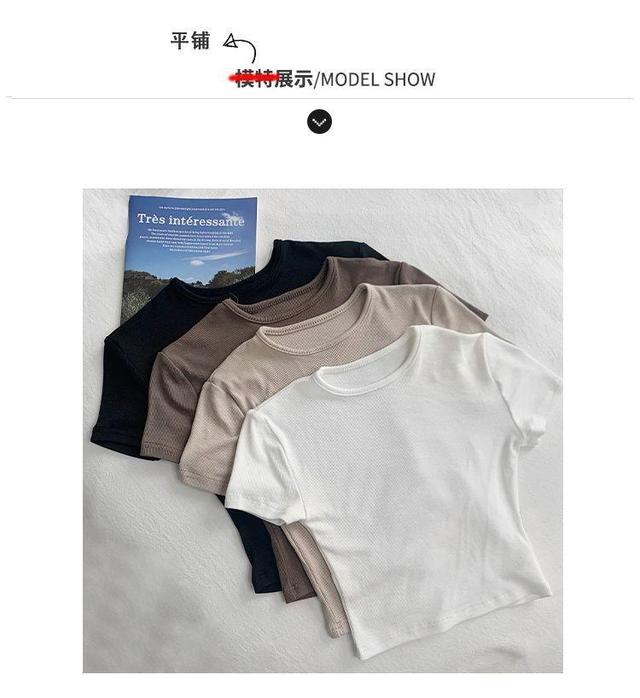 Short-Sleeve Cropped T-Shirt Product Image