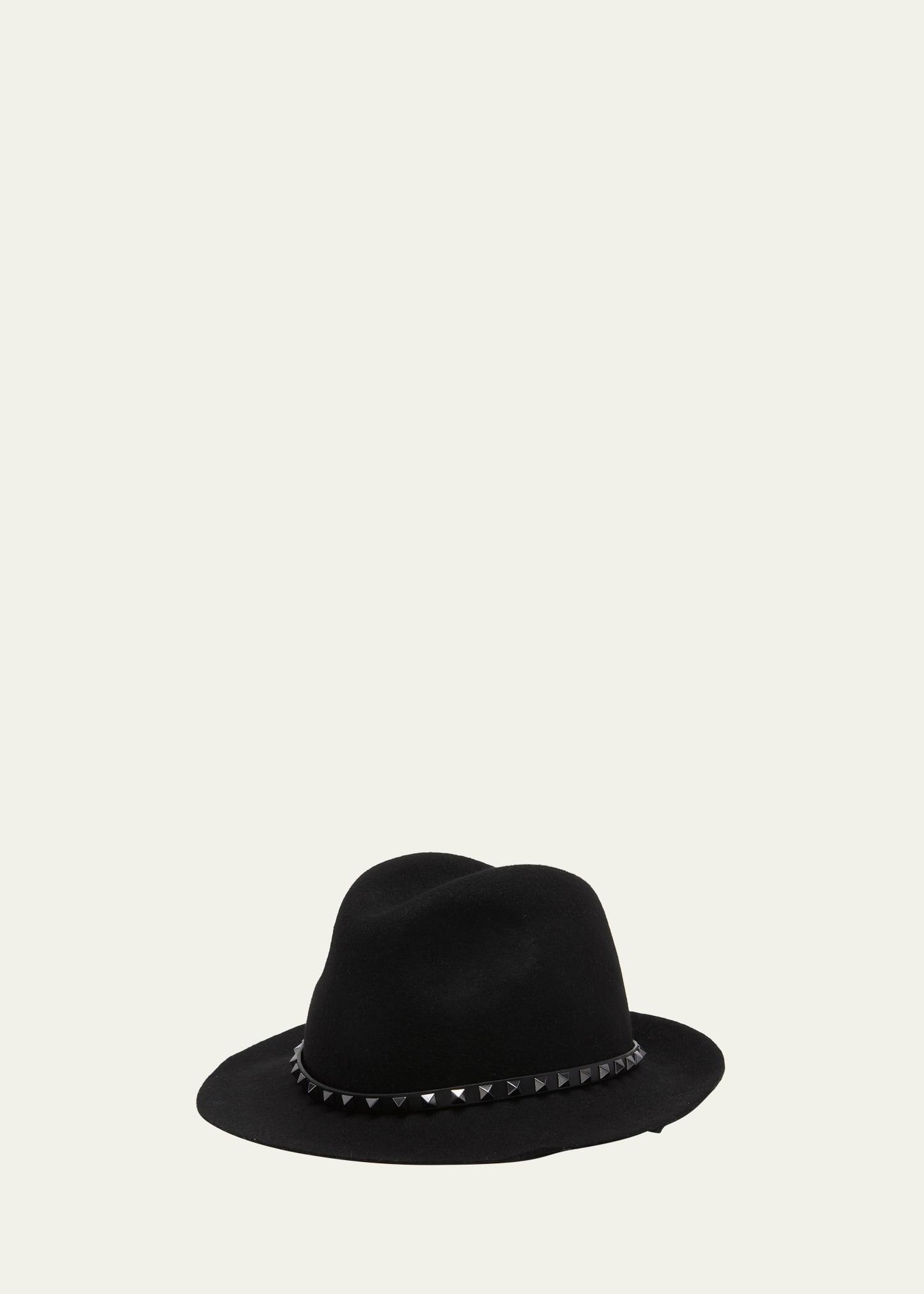 Valentino Garavani Rockstud Wool Fedora Product Image