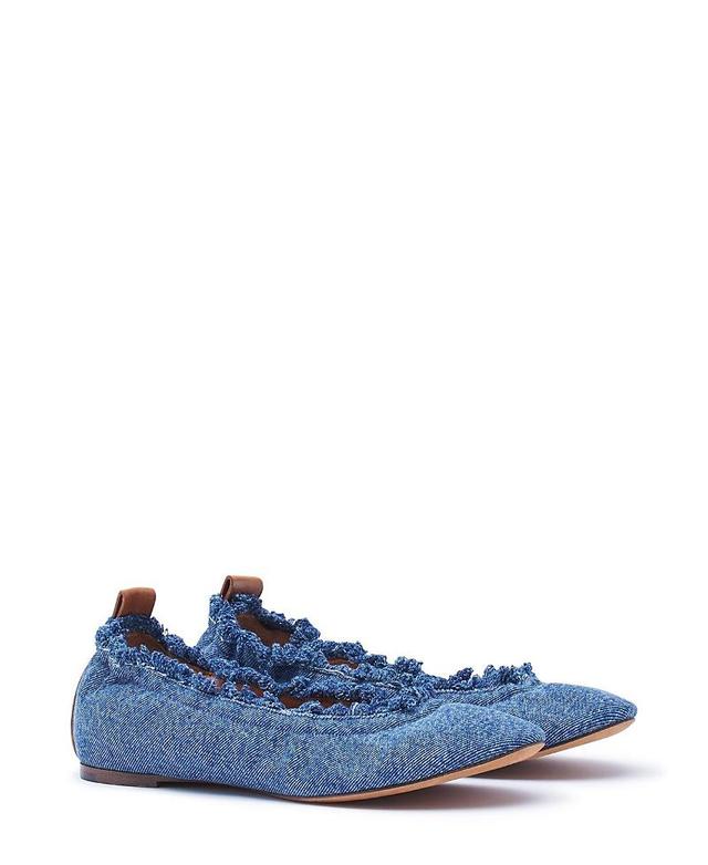 Lanvin Womens The Ballerina Flat In Denim Product Image