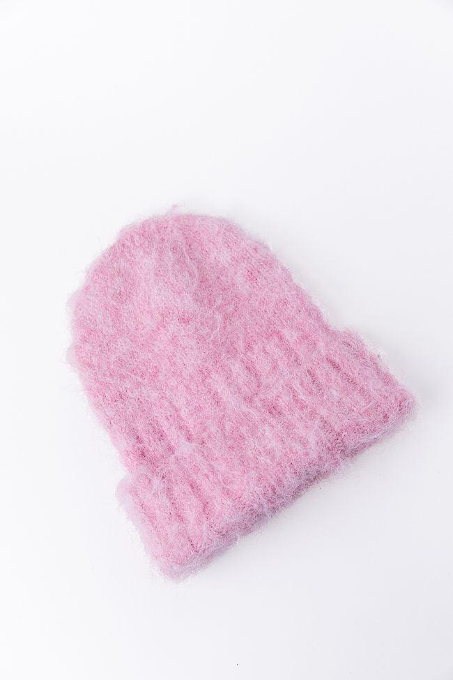 Light Pink Wool Beanie Product Image