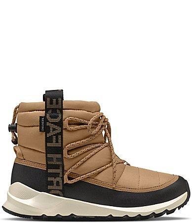 The North Face Women's ThermoBall Lace Up Waterproof Boot Almond Butter / TNF Black Product Image