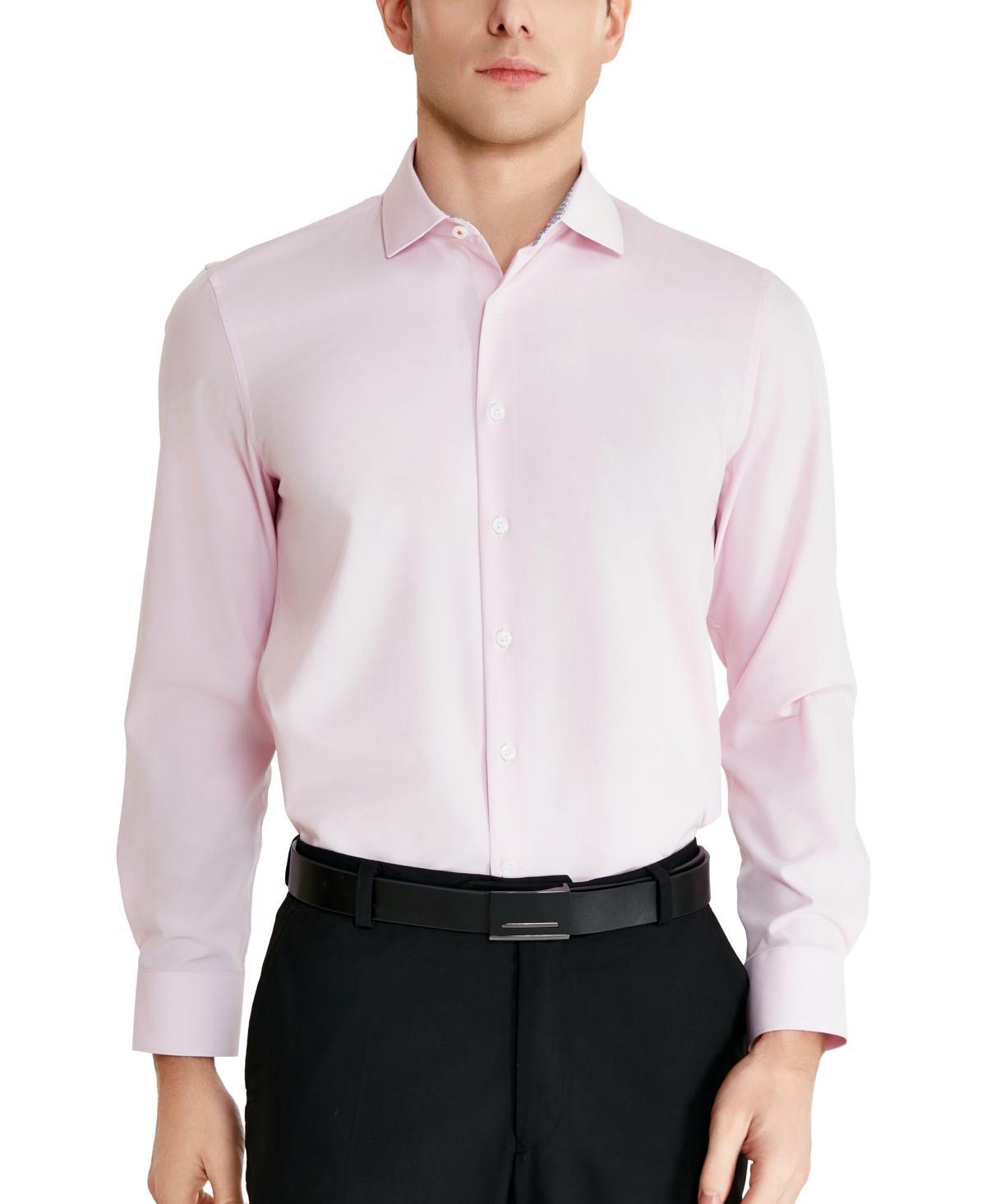 Tallia Mens Slim-Fit Solid Poplin Dress Shirt Product Image