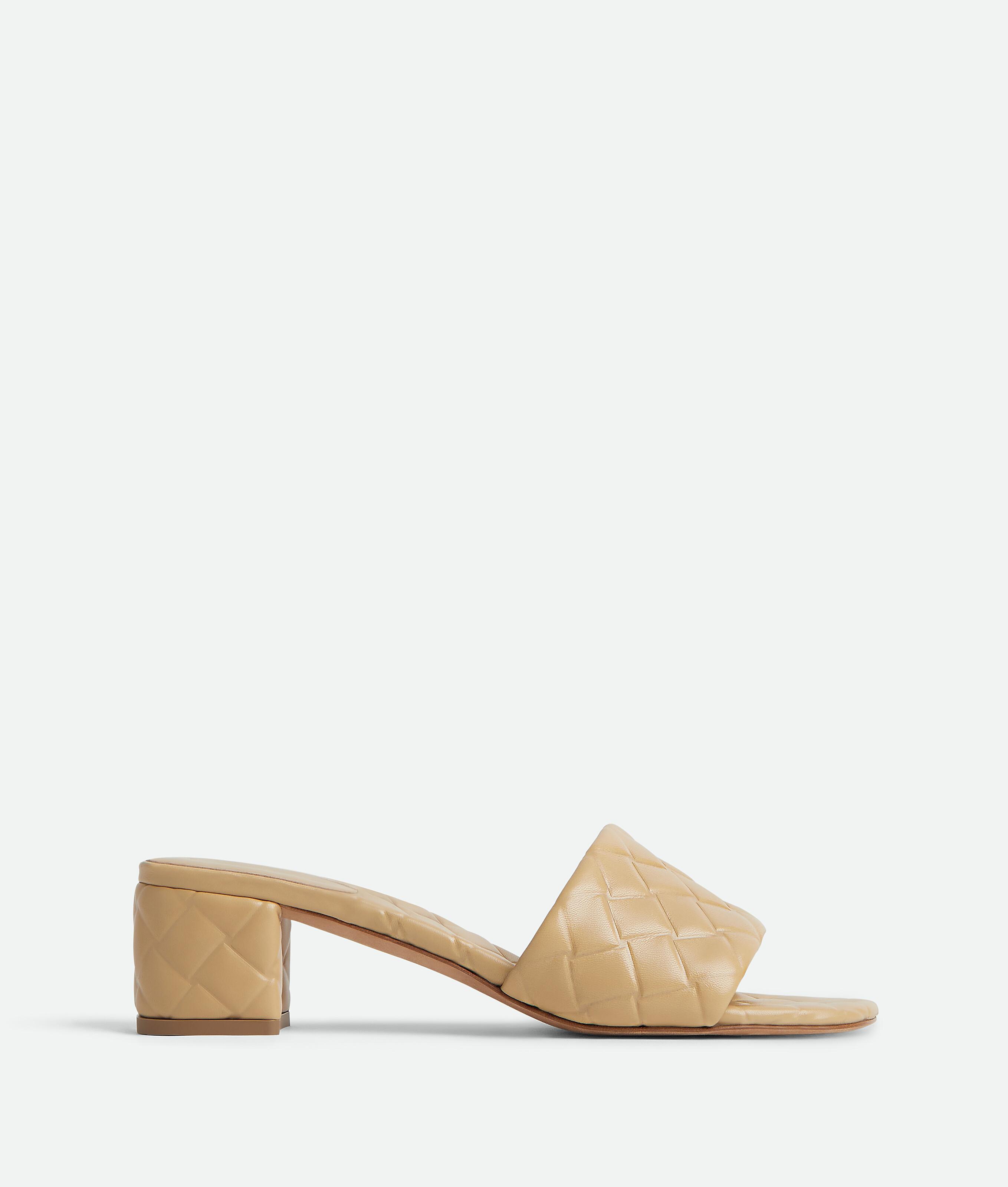 BOTTEGA VENETA Quilted Leather Mules In Cane Sugar Product Image