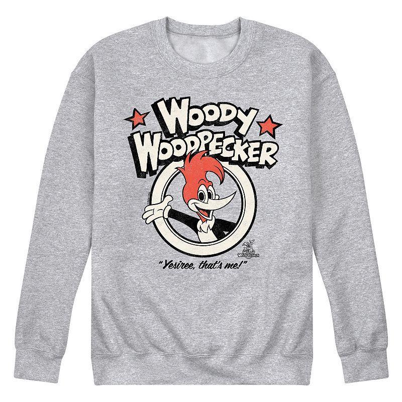 Mens Woody Woodpecker Yesiree Thats Me Fleece Sweatshirt Grey Gray Product Image