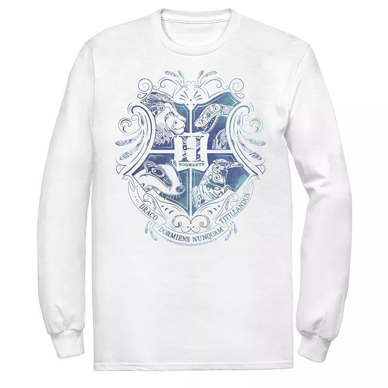 Mens Deathly Hallows 2 Hogwarts Long Sleeve Crew T-shirt Product Image