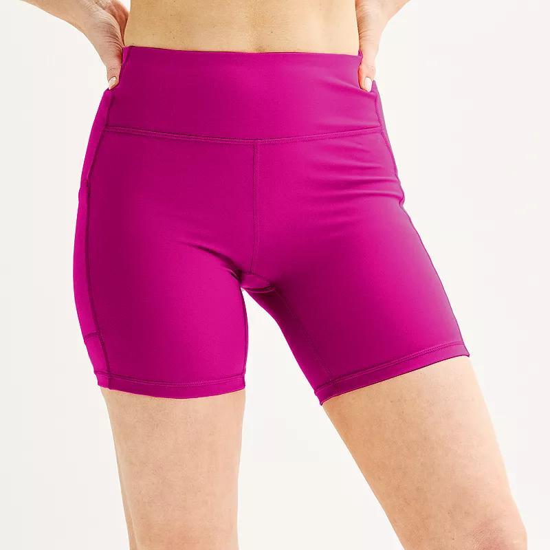 Womens Tek Gear Ultrastretch 7-in. Bike Shorts Pink Grigio Product Image