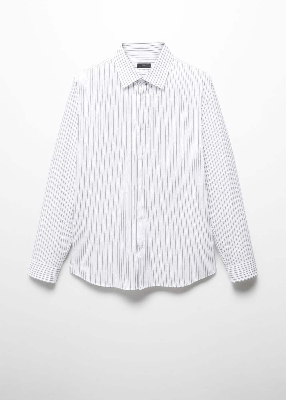 MANGO MAN - Coolmax striped shirt greenMen Product Image