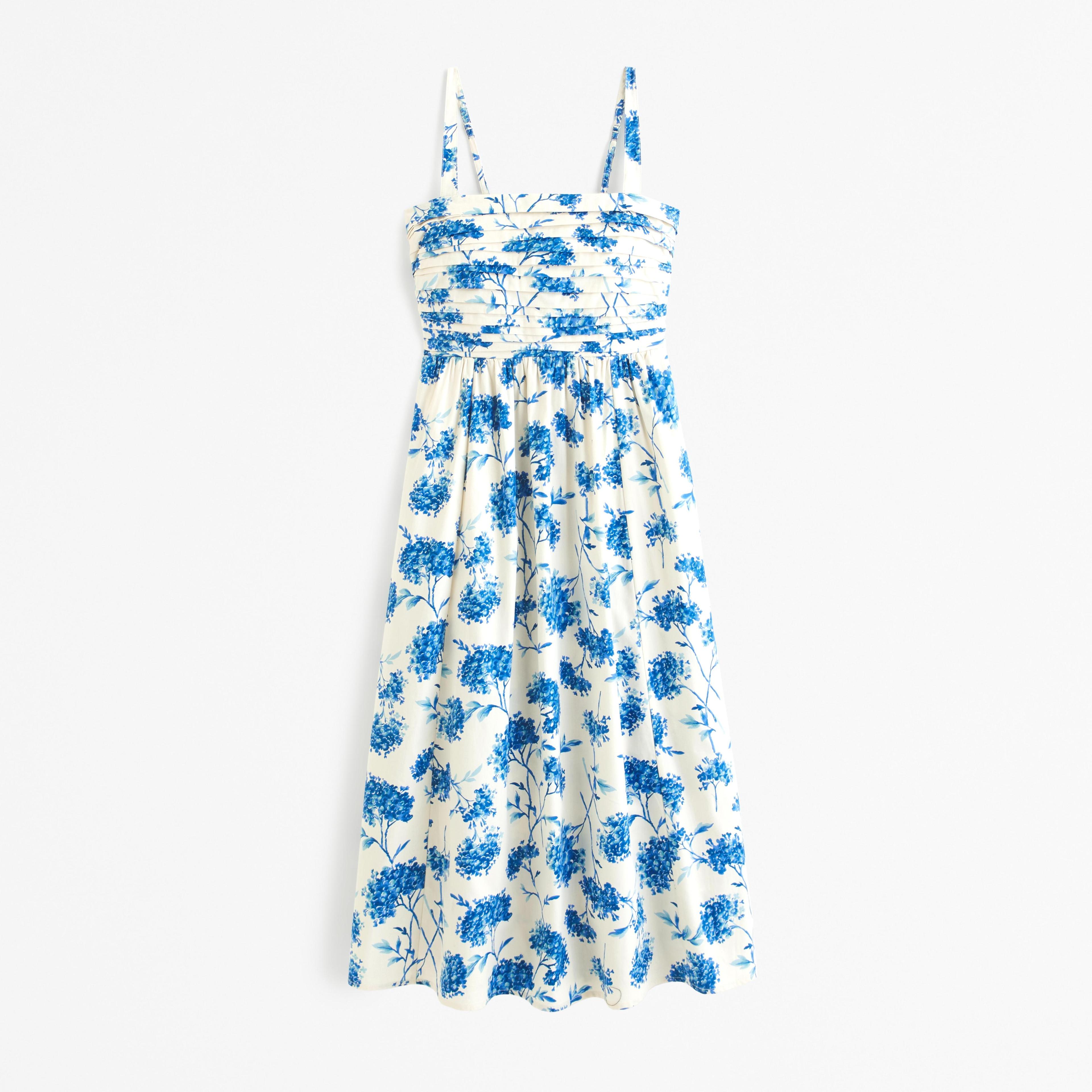 The A&F Emerson Poplin Wide Strap Midi Dress Product Image