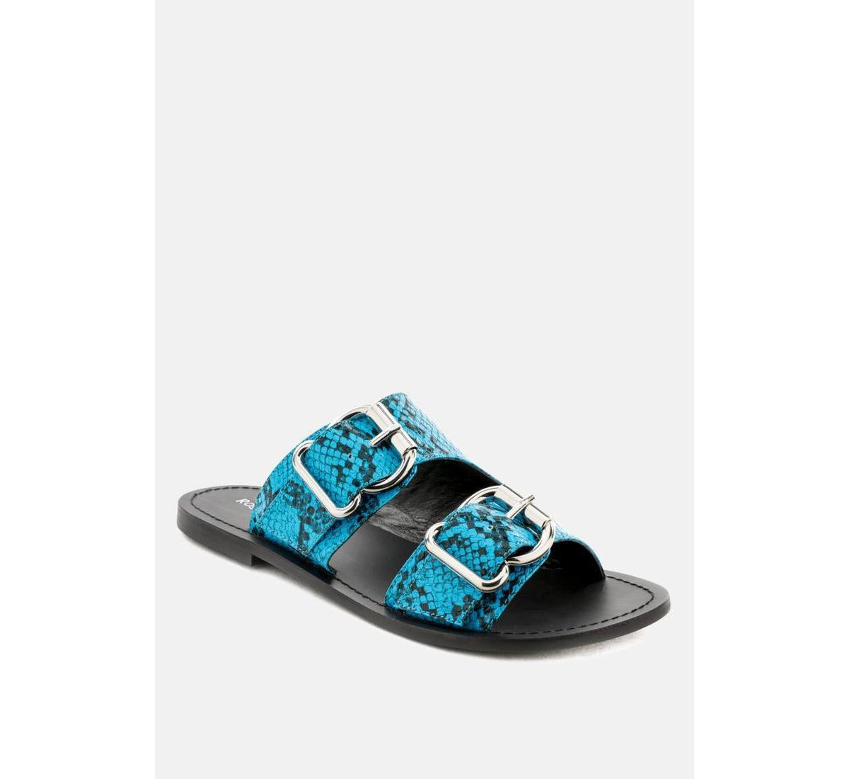 Kelly Womens Flat Sandal with Buckle Straps Product Image