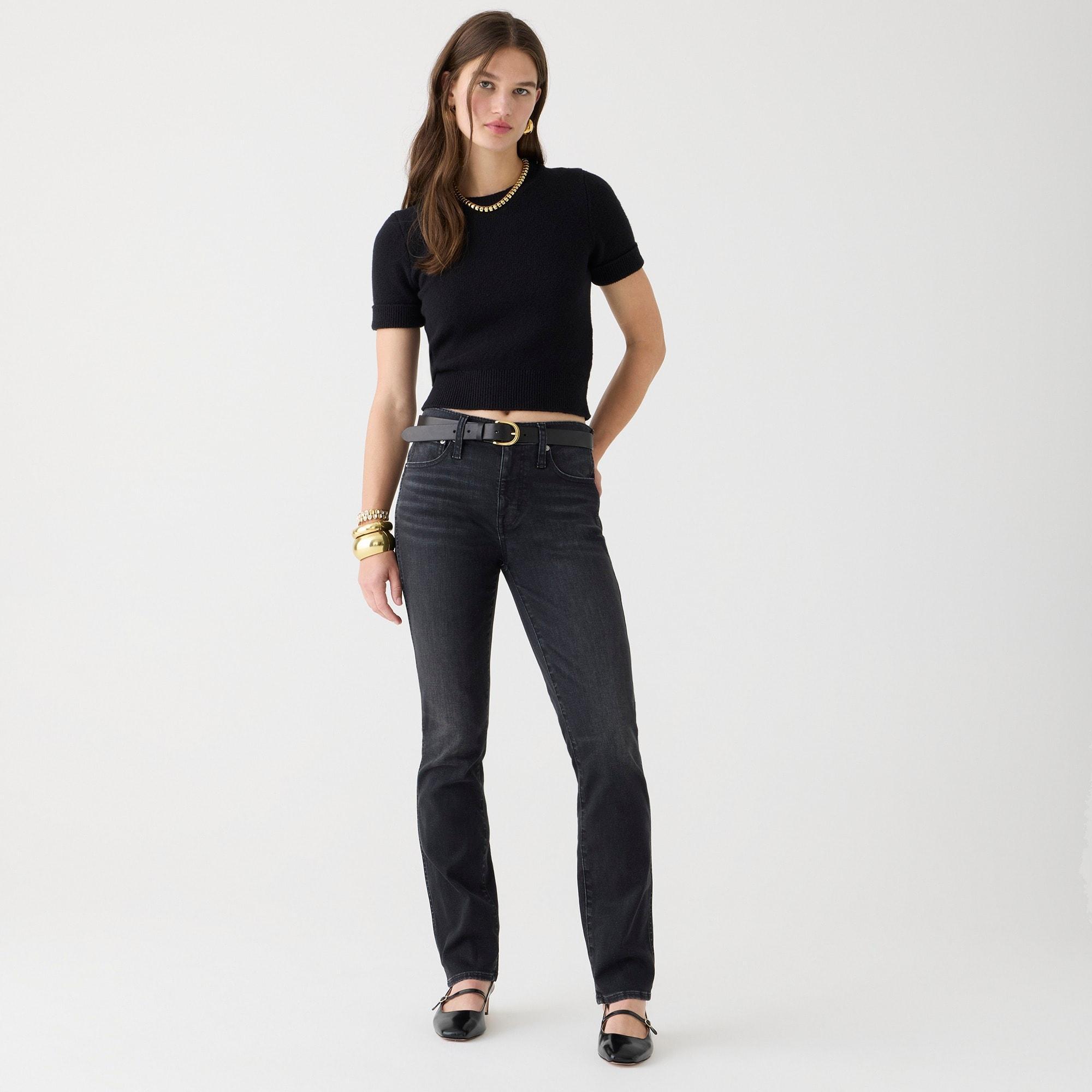 9" mid-rise vintage slim-straight jean in Charcoal wash product image