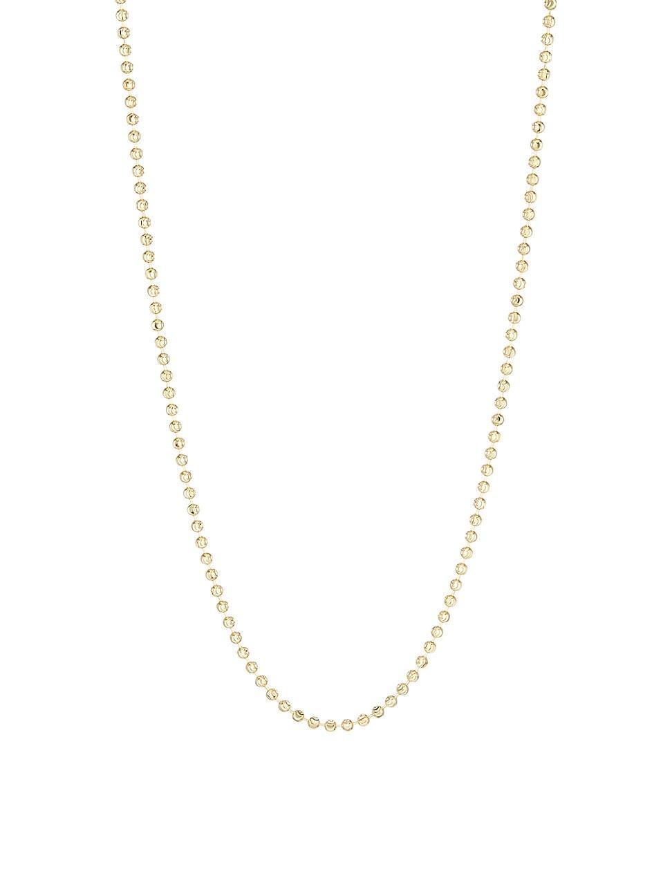 Womens 14K Gold Bead Chain Necklace Product Image