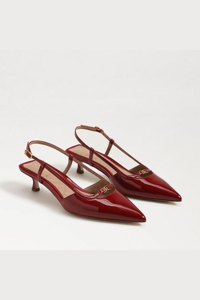 Toni Slingback Kitten Heel - Deep Scarlet Red Patent Product Image