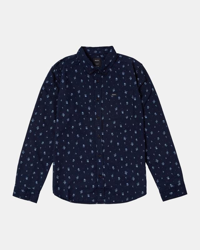 Thatll Do Print Long Sleeve Shirt - Navy Marine Product Image