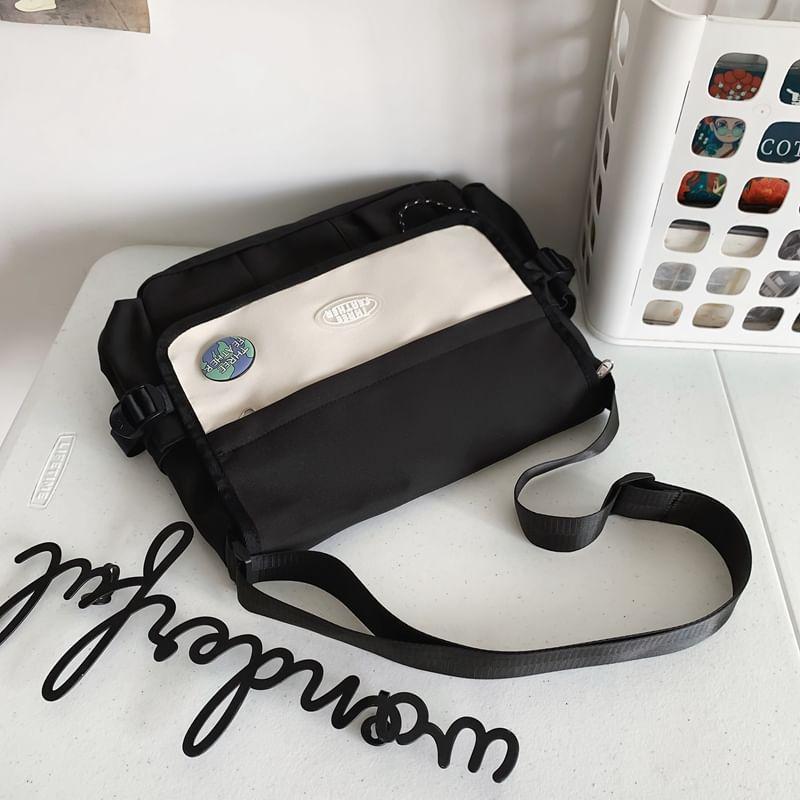 Lettering Flap Messenger Bag Product Image