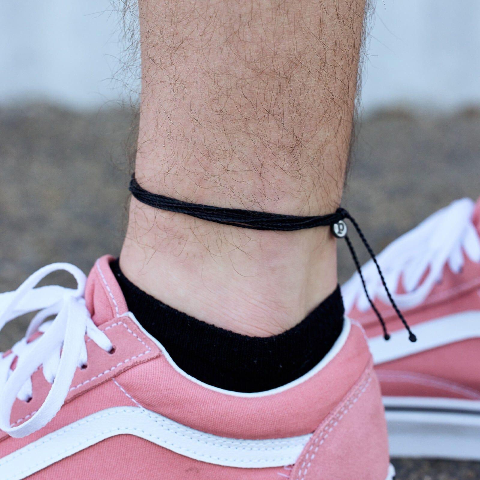 Men's Mixed Seed Bead Stretch Anklet Product Image