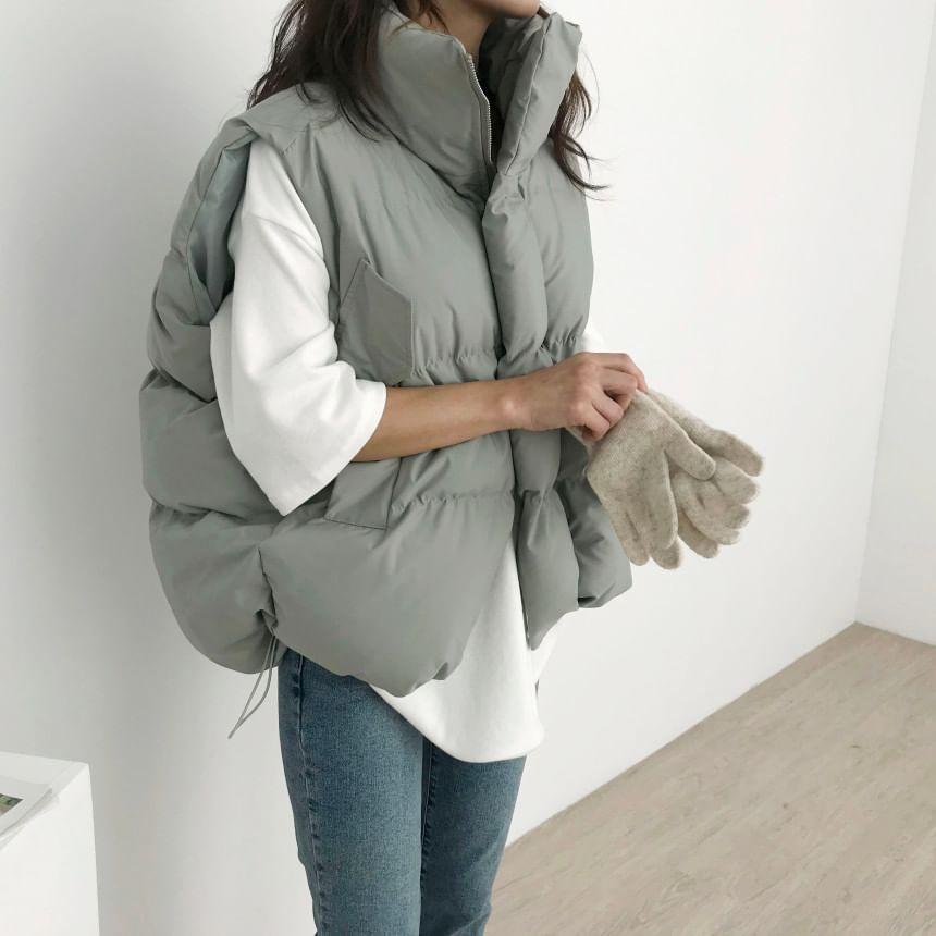 Plain Zip Puffer Vest Product Image