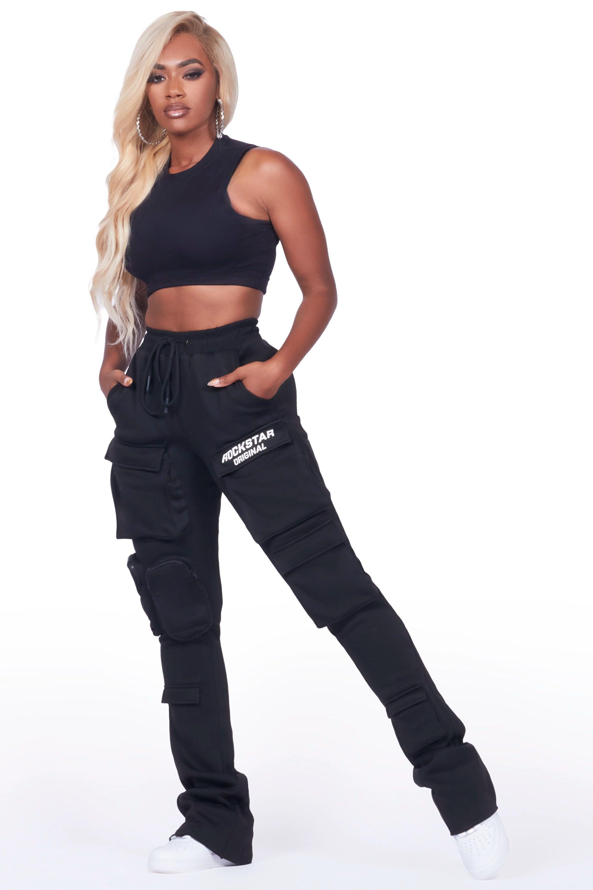 Norika Black/Black Stacked Track Pant Female Product Image