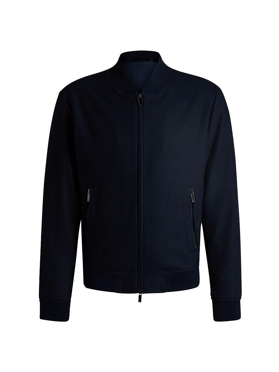 Mens Slim Fit Jacket with Two Way Front Zip Product Image