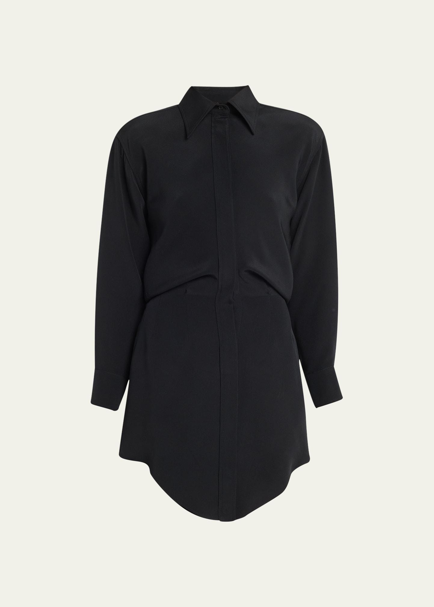 Womens The Vera Mini Silk Shirtdress Product Image