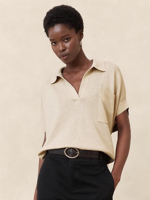 Oversized Johnny-Collar Sweater product image