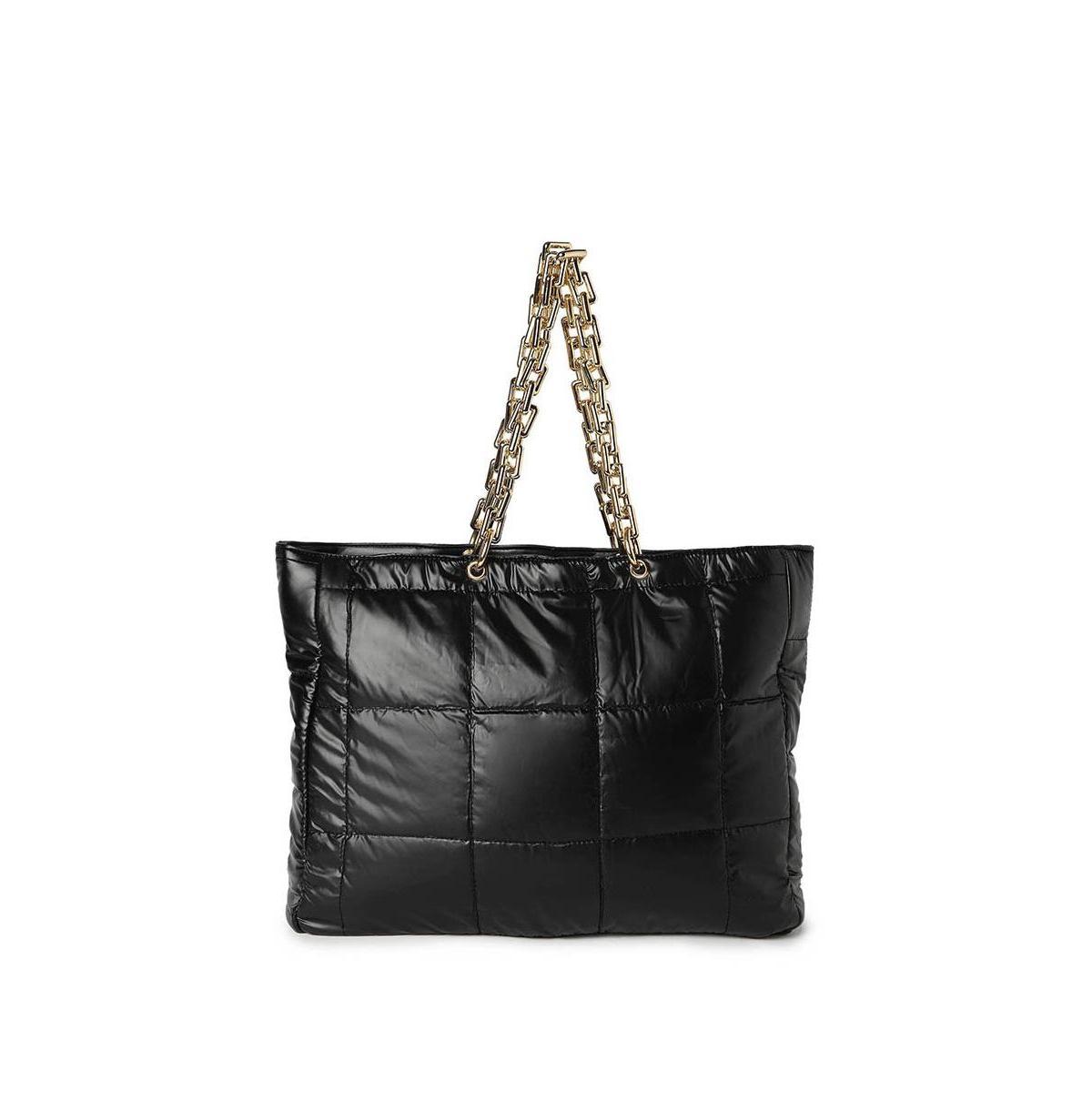 Haute Sauce Womens Quilted Chain Tote Bag Product Image