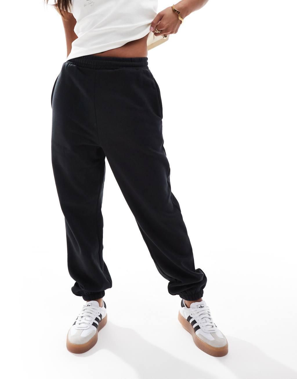 ASOS DESIGN Petite ultimate sweatpants in black Product Image