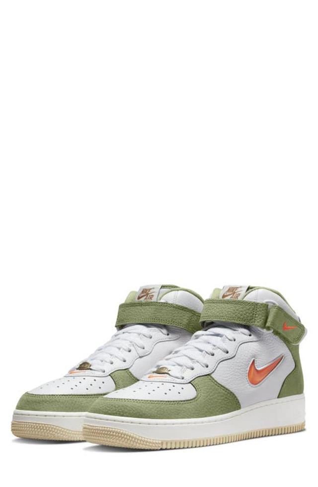 Air Force 1 Mid '07 Dq3505-100 Men's White/green Skate Sneaker Shoes Er908 Product Image